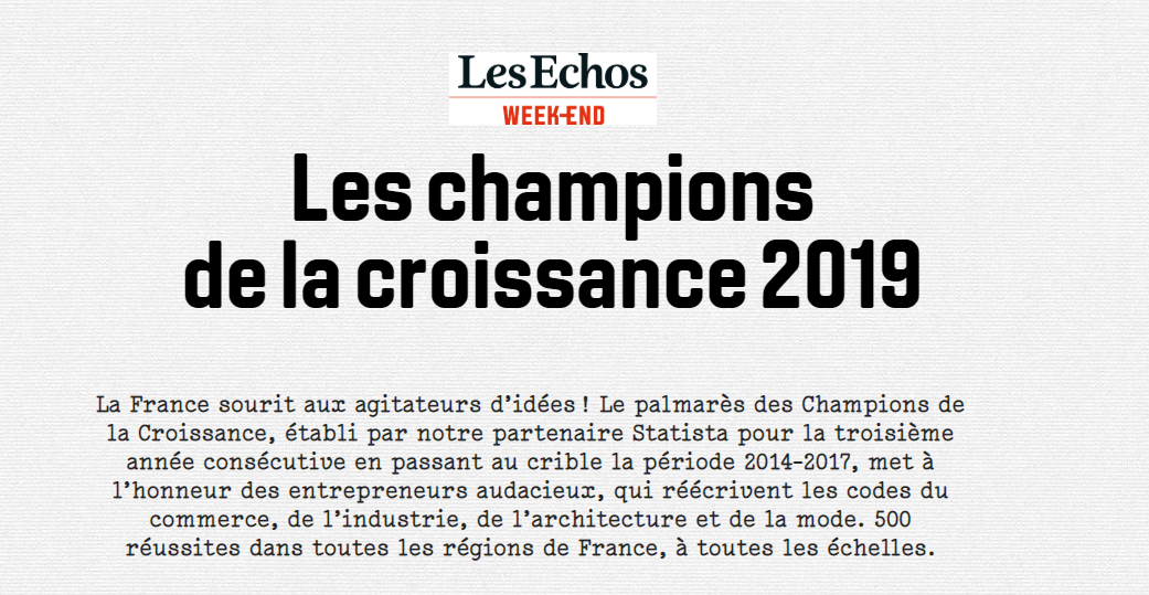 Les Echos – Champion de la Croissance 2019